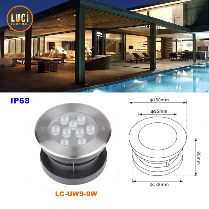 Đèn âm nước chôn đế LC-UWS-9W