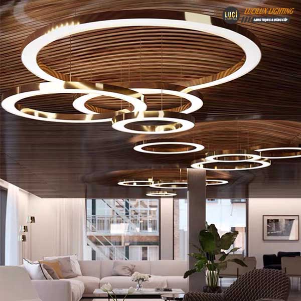 Đèn thả trần cao cấp LHD7039-300 Xi vàng đồng