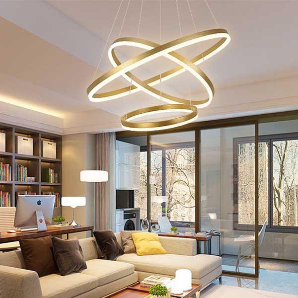 Đèn thả trần cao cấp vàng LHD7051-3