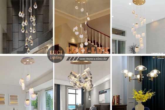 Đèn thả giếng trời - phòng khách cao cấp LHD0918-6
