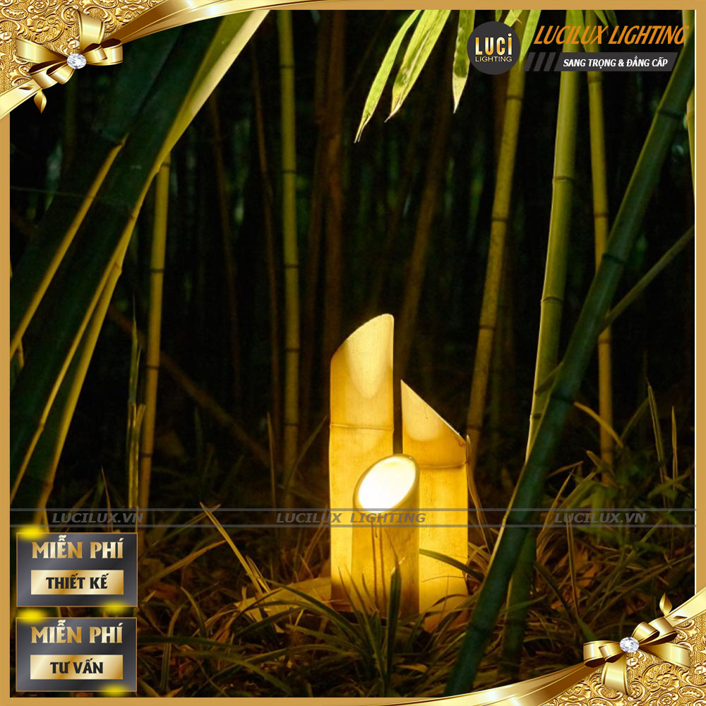 Đèn trang trí sân vườn ống tre LC-LL1012