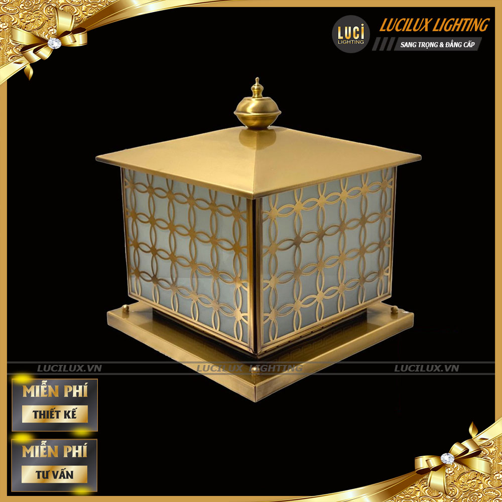 Đèn trụ cổng đồng LC-4106