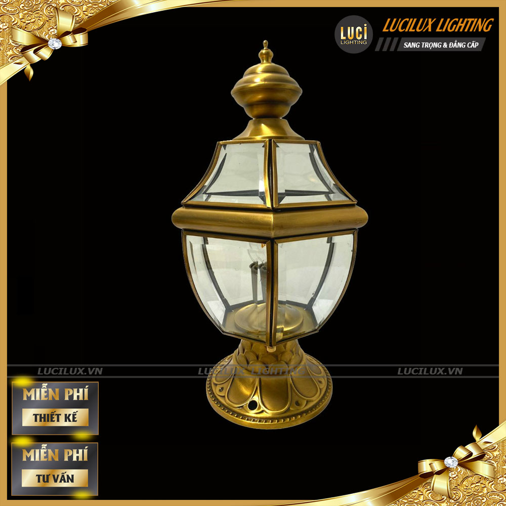 Đèn trụ cổng đồng LC-4103