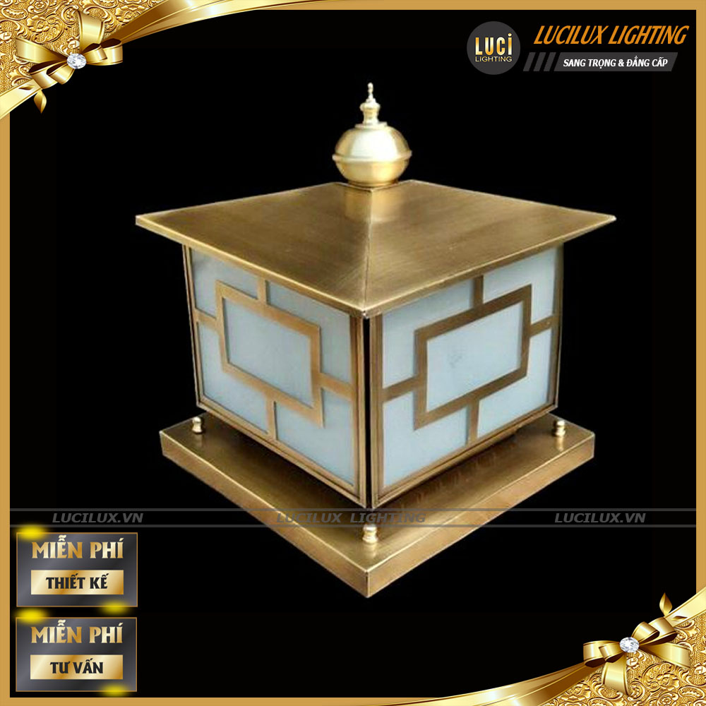 Đèn trụ cổng đồng LC-4113