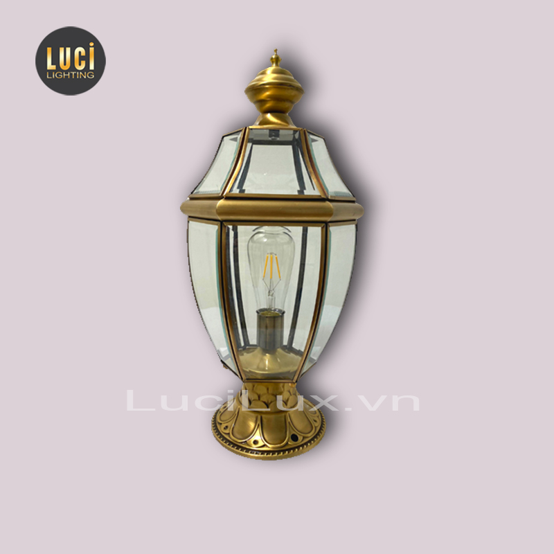 Đèn trụ cổng đồng LC-4108