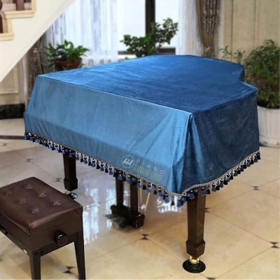 Khăn phủ đàn Grand piano xanh dương