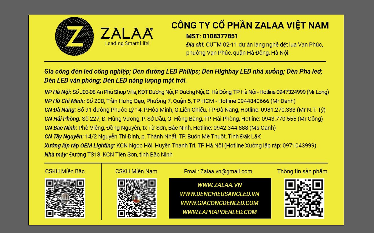 Thông tin liên hệ Công ty Cổ phần ZALAA Việt Nam