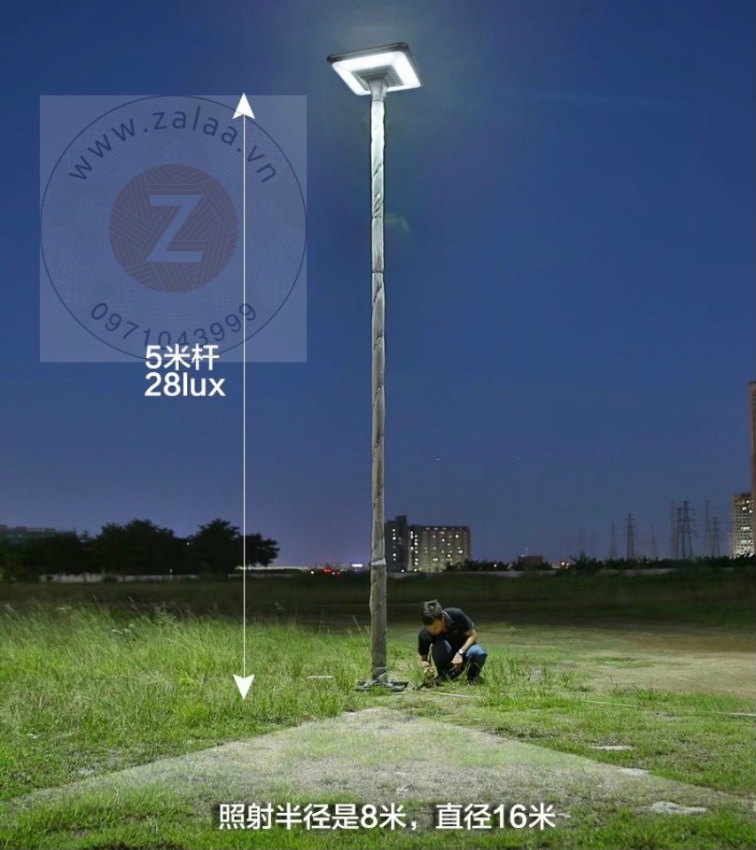 Đèn Năng Lượng Mặt Trời chiếu sáng trang trí công viên 80W Resort mã ZCVNL-2021