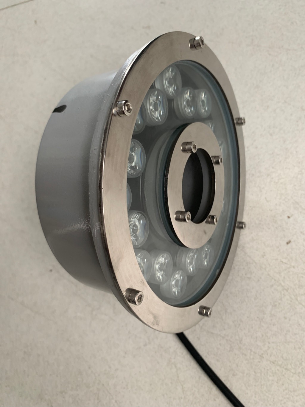 Đèn Âm Nước Cho Vòi Phun, Đổi Màu Công Suất 18w KT D180*H85-D45mm 24v RGB