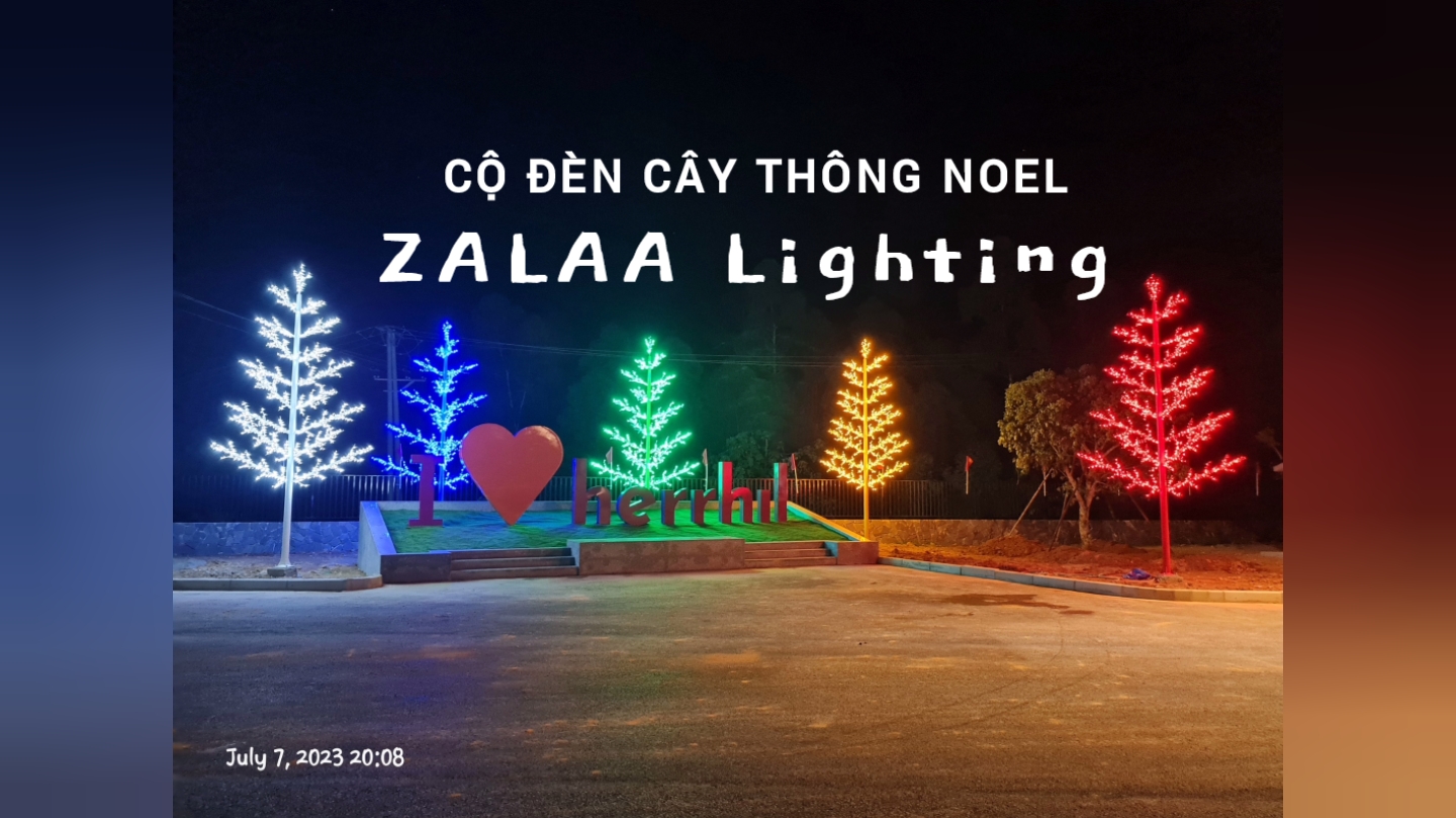 Cột Đèn Trang Trí Cây Thông Cao 6M LED F5 Chiếu Sáng Cảnh Quan Khuông Viên Ngoài Trời