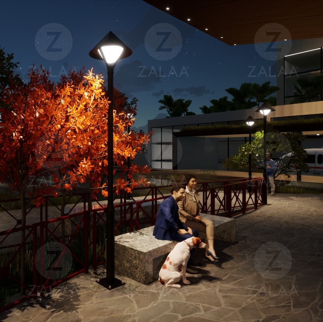 Cột Đèn Cảnh Quan Sân Vườn Công Viên Kiểu Dáng Hình Chiếc Nón Lá Việt Nam Mã SP ZSV-NL2022