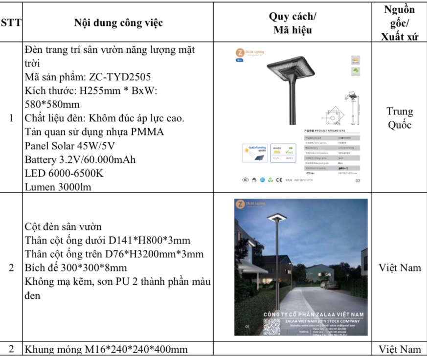 Đèn Năng Lượng Mặt Trời chiếu sáng trang trí công viên 80W Resort mã ZCVNL-2021