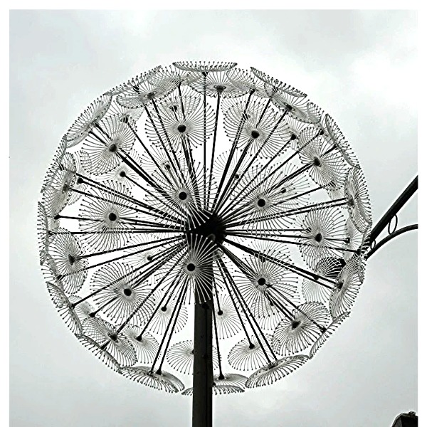 Cột Đèn Bông hoa Bồ Công Anh Dandelion Loại D1.5m, CCT 3000K H5-8m, Chiếu sáng cảnh quan và trang trí 3D