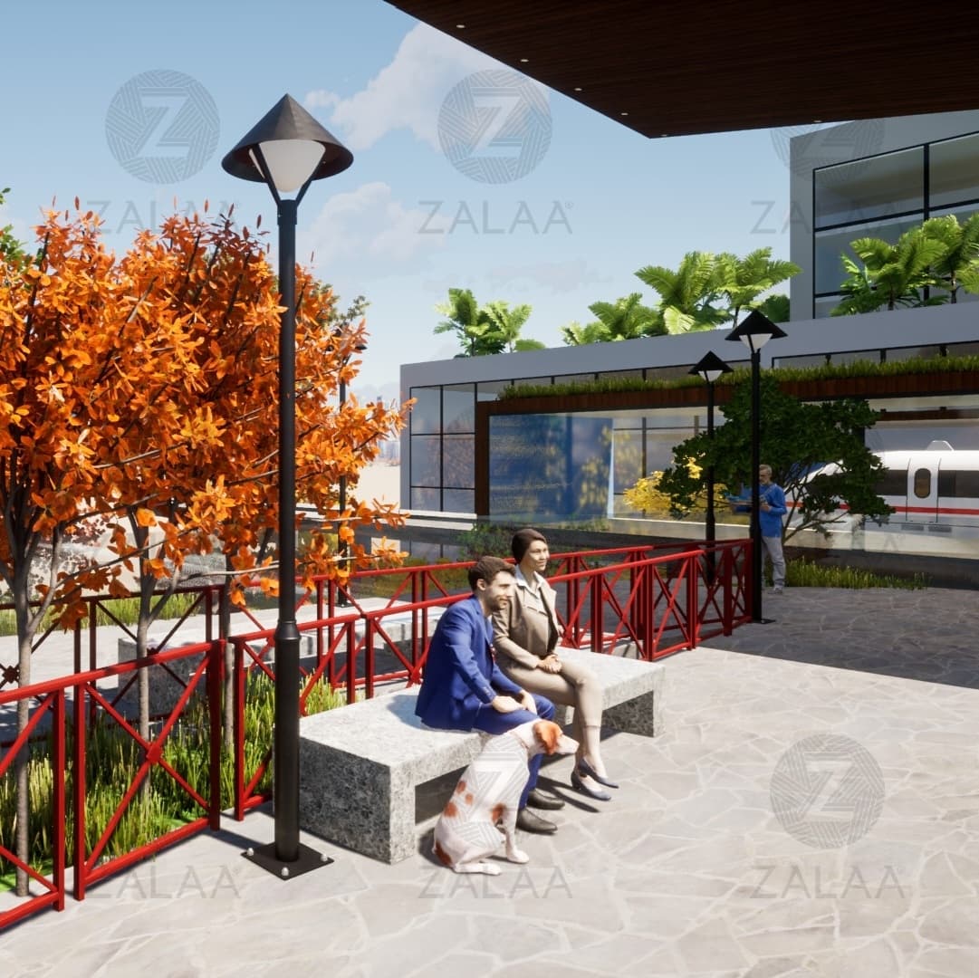 Cột Đèn Cảnh Quan Sân Vườn Công Viên Kiểu Dáng Hình Chiếc Nón Lá Việt Nam Mã SP ZSV-NL2022