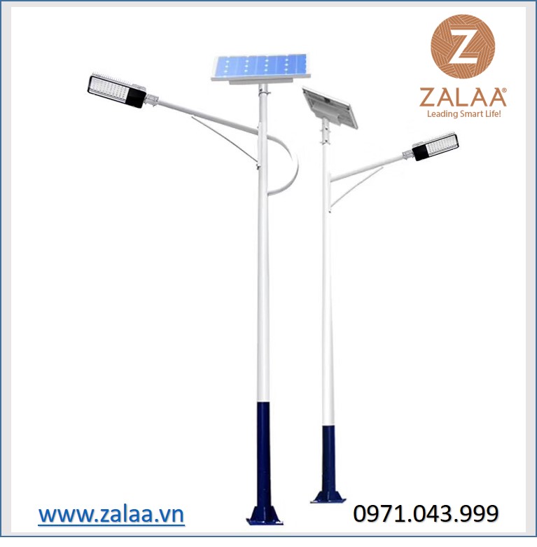 Đèn đường năng lượng mặt trời mã sản phẩm ZXJD-40S ZALAA cột cao 7-8m