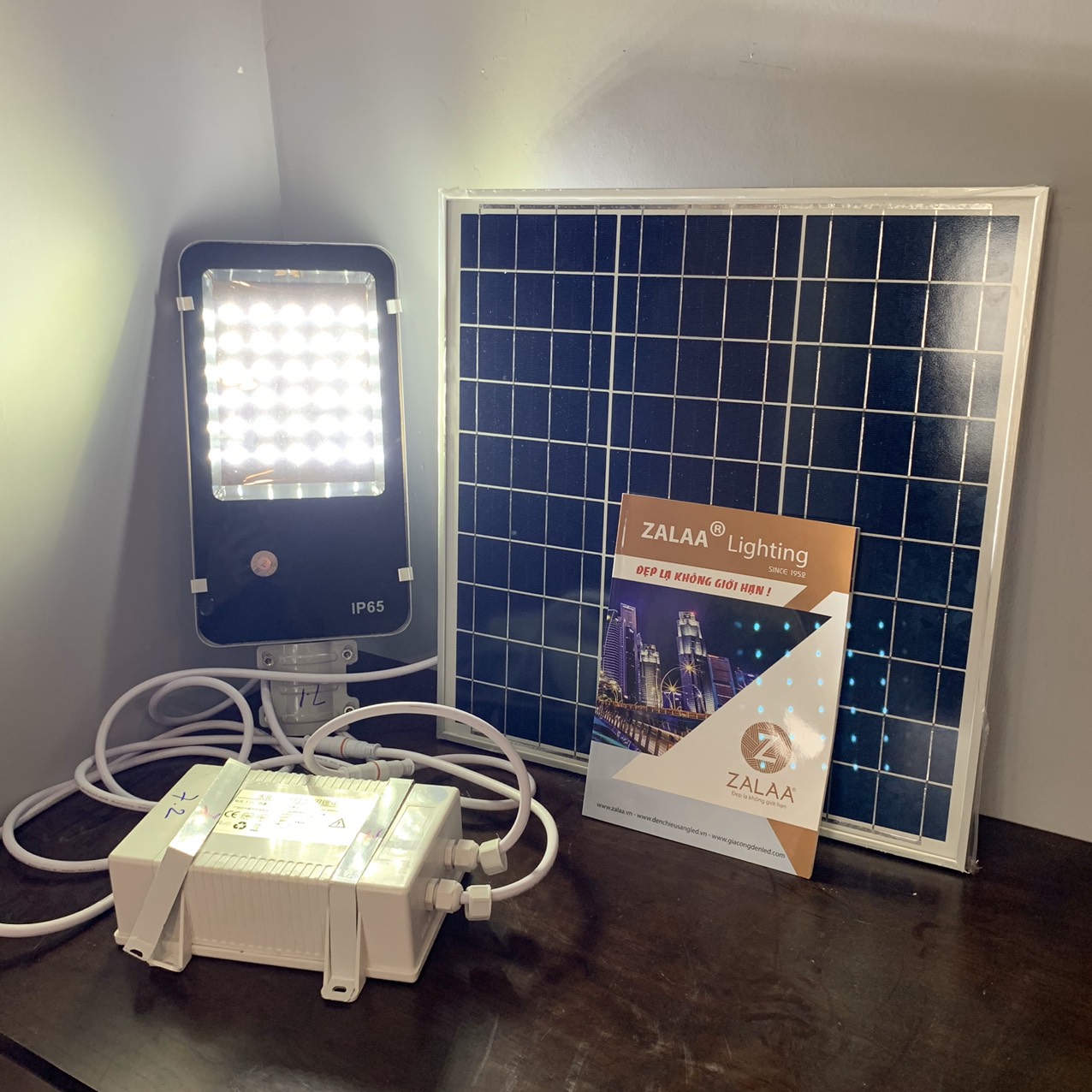 Đèn đường led năng lượng mặt trời công suất 60w mã số ZXJD-60S ZALAA