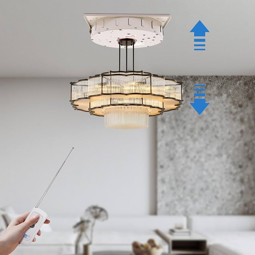Lighting Lamp Lifter Cho Đèn Chùm – Giải Pháp Nâng Hạ Đèn Sang Trọng Từ ZALAA