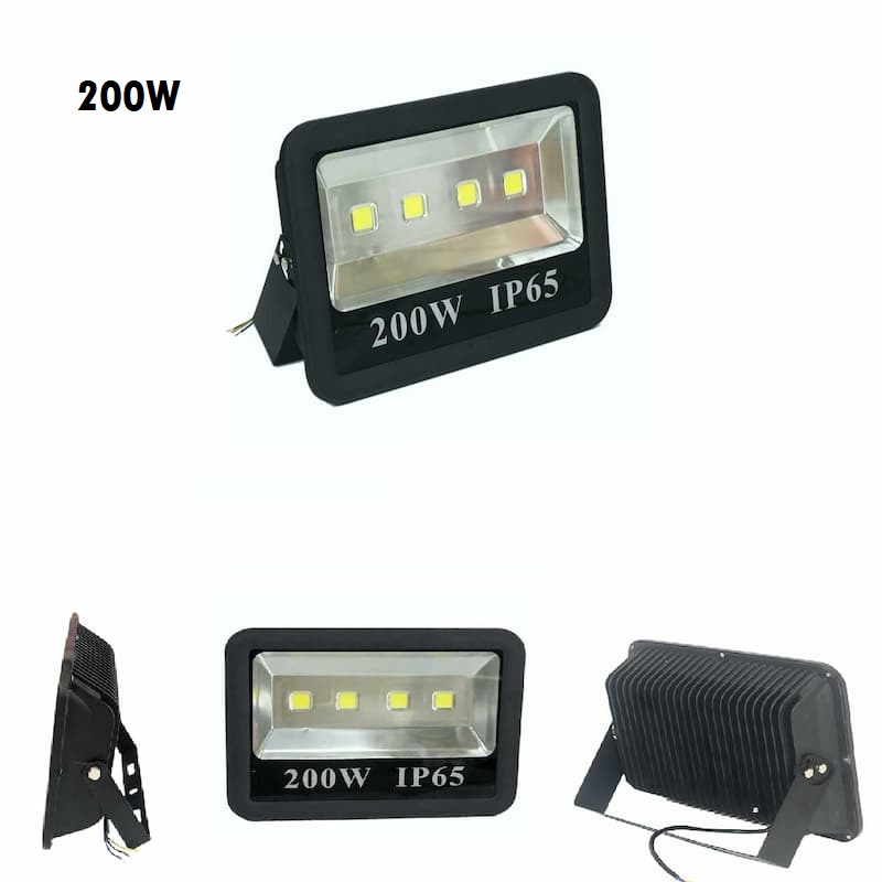 Đèn Pha LED Chóa Rộng Chiếu Sáng Ngoài Trời Vỏ Đen IP65 từ 10W đến 400W