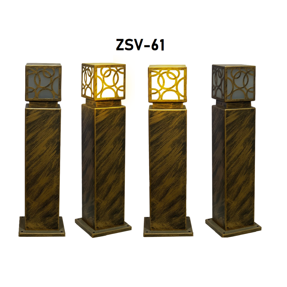 ✅ Trụ Đèn LED | Nấm Sân Vườn ZSV Kiểu dàng vuông cao từ 30cm đến 1m