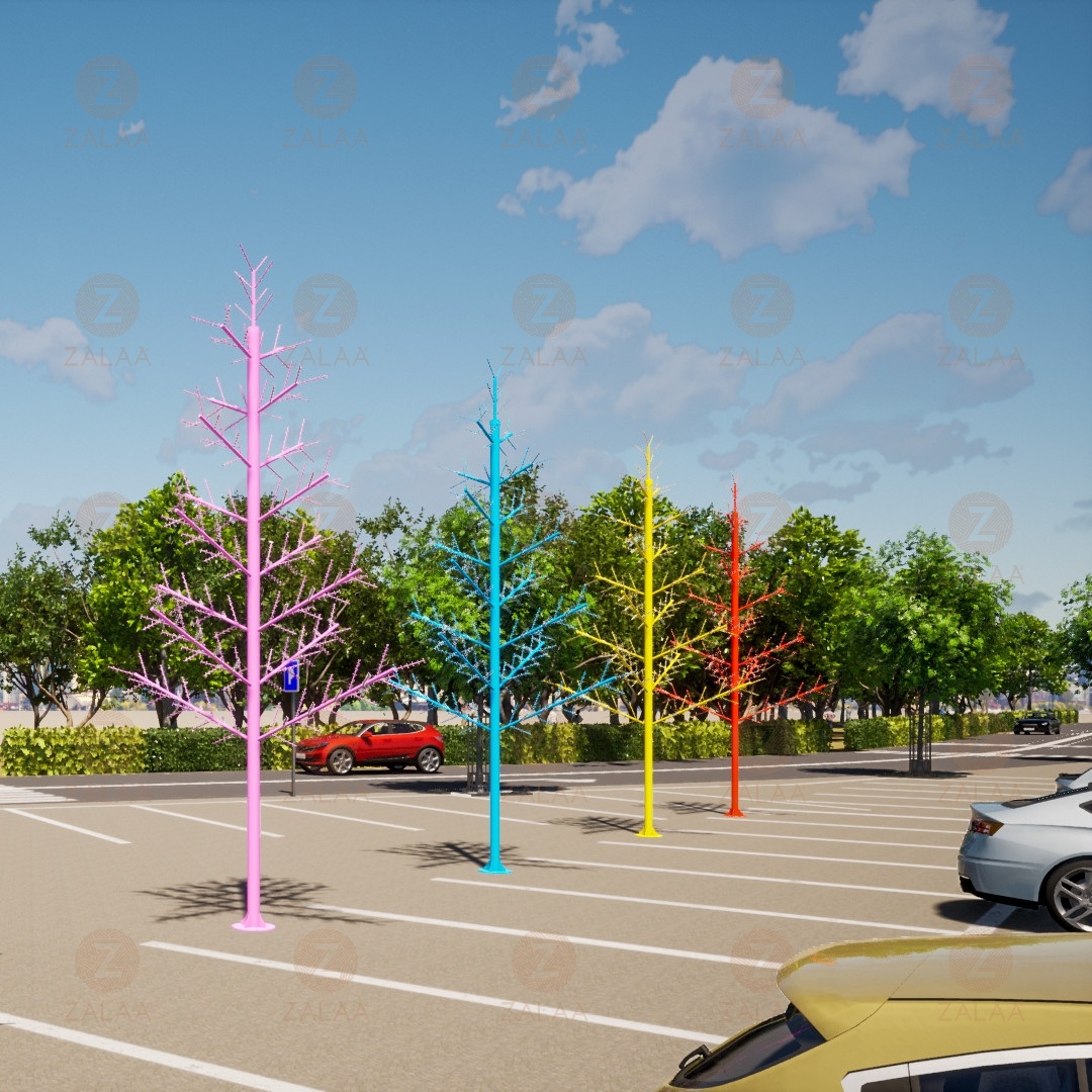 Cột Đèn LED Kiểu Dáng Cây Thông ZSV-H6000 |Dùng Trang Trí và Chiếu Sáng Cảnh Quan Sân Vườn