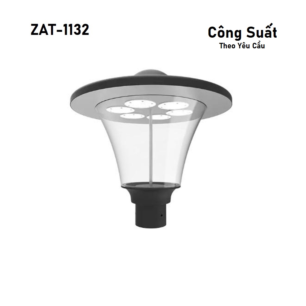 Đầu Đèn LED Chiếu Sáng Cảnh Quan Công Viên ZAT-1132 - Phù Hợp Cột Từ 3-6M với Công suất Từ 30W đến 60W