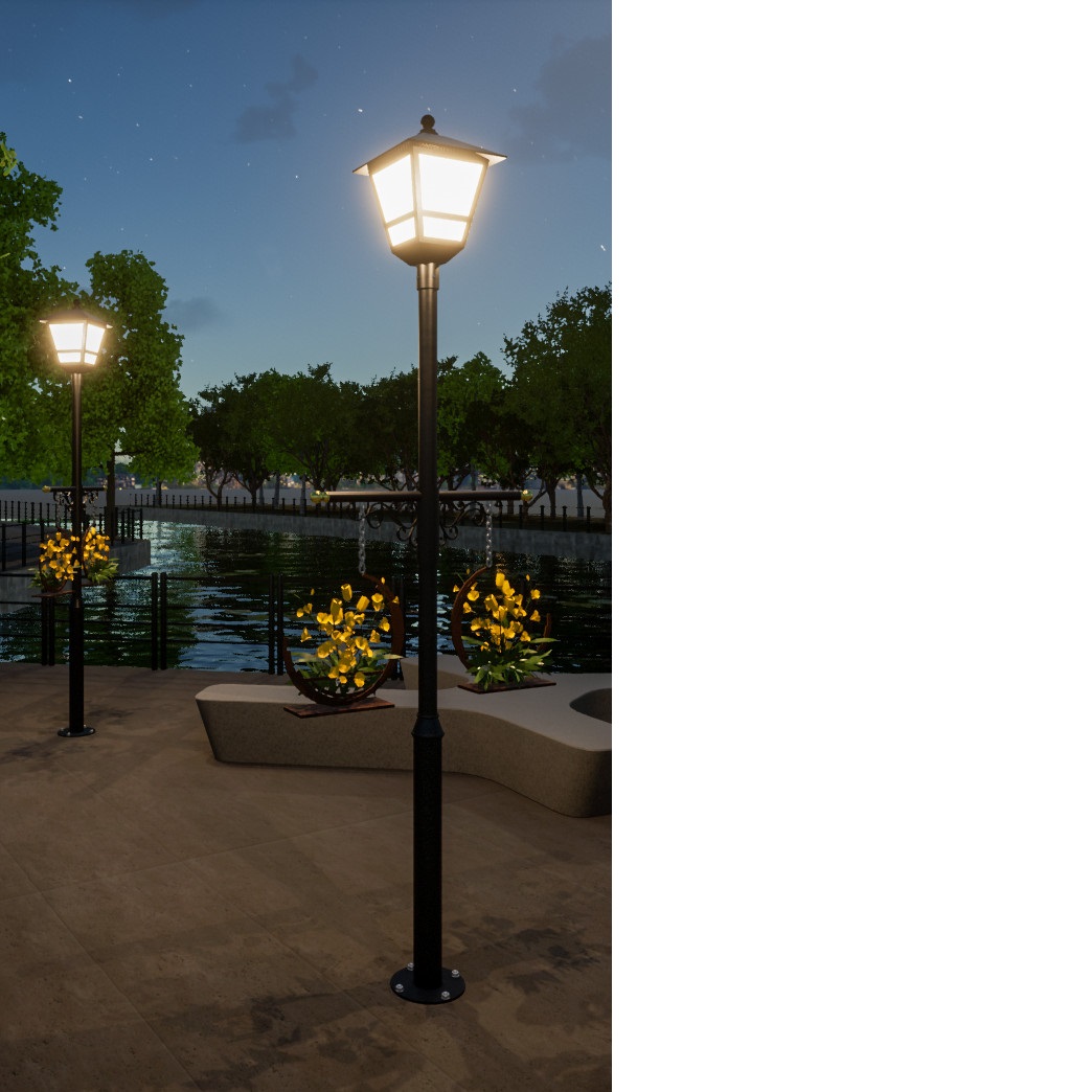 Cột Đèn Trang Trí Cảnh Quan Sân Vườn Công Viên ZALAA cao từ 3m5, 4m, 4m5... làm theo thiết kế của chủ đầu tư