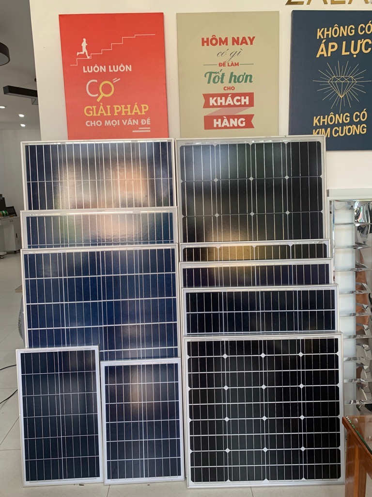 Tấm Pin năng lượng mặt trời dùng cho đèn chiếu sáng năng lượng mặt trời Poly/Mono 50w, 60w, 80w, 90w, 100w, 120w, 150w, 160w