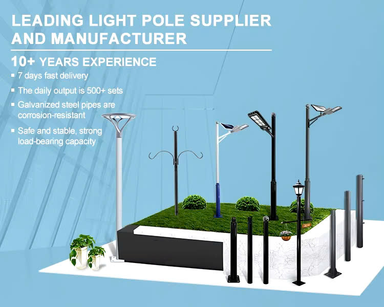 Bộ Cần Tay Đèn Năng Lượng Mặt Trời - Linh kiện Cột Đèn, Giá đỡ đèn Street lamp support arm