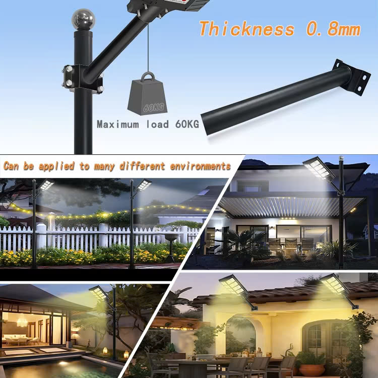 Bộ Cần Tay Đèn Năng Lượng Mặt Trời - Linh kiện Cột Đèn, Giá đỡ đèn Street lamp support arm