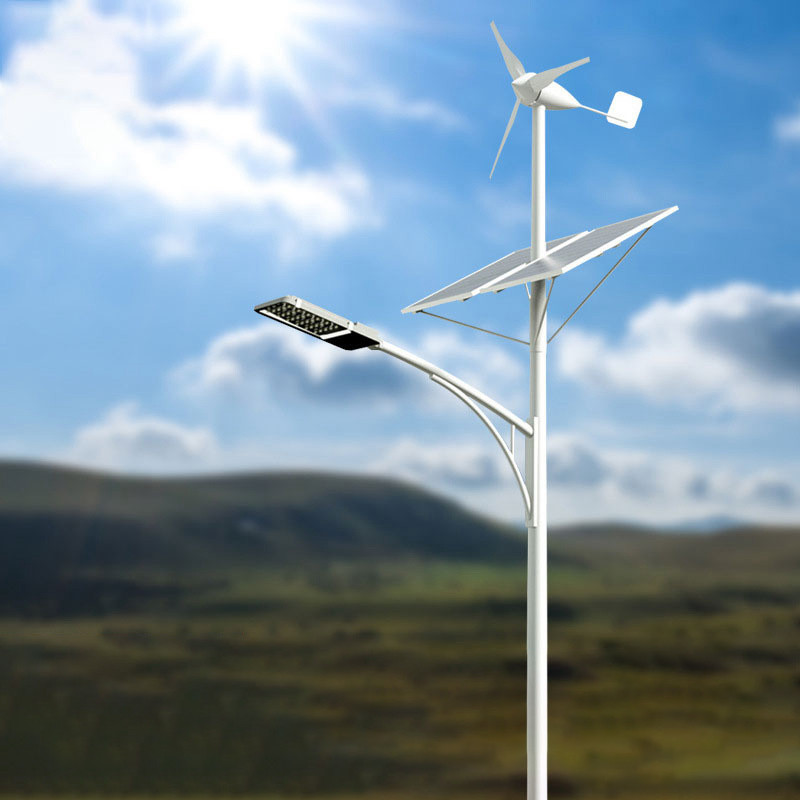 Bộ Đèn Đường LED 60W-150W Sử dụng Tuabin Gió Kết hợp Năng Lượng Mặt Trời, Mắc Song Song Điện Lưới AC220V để chiếu sáng