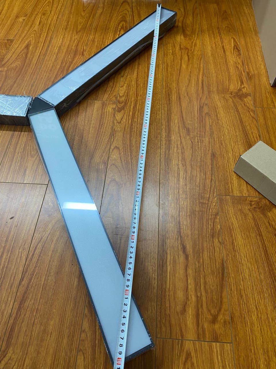 Bộ Đèn Thả Trần Văn Phòng Công suất 120w - Ghép Kiểu Xương Cá, Kích thước L2000x1000