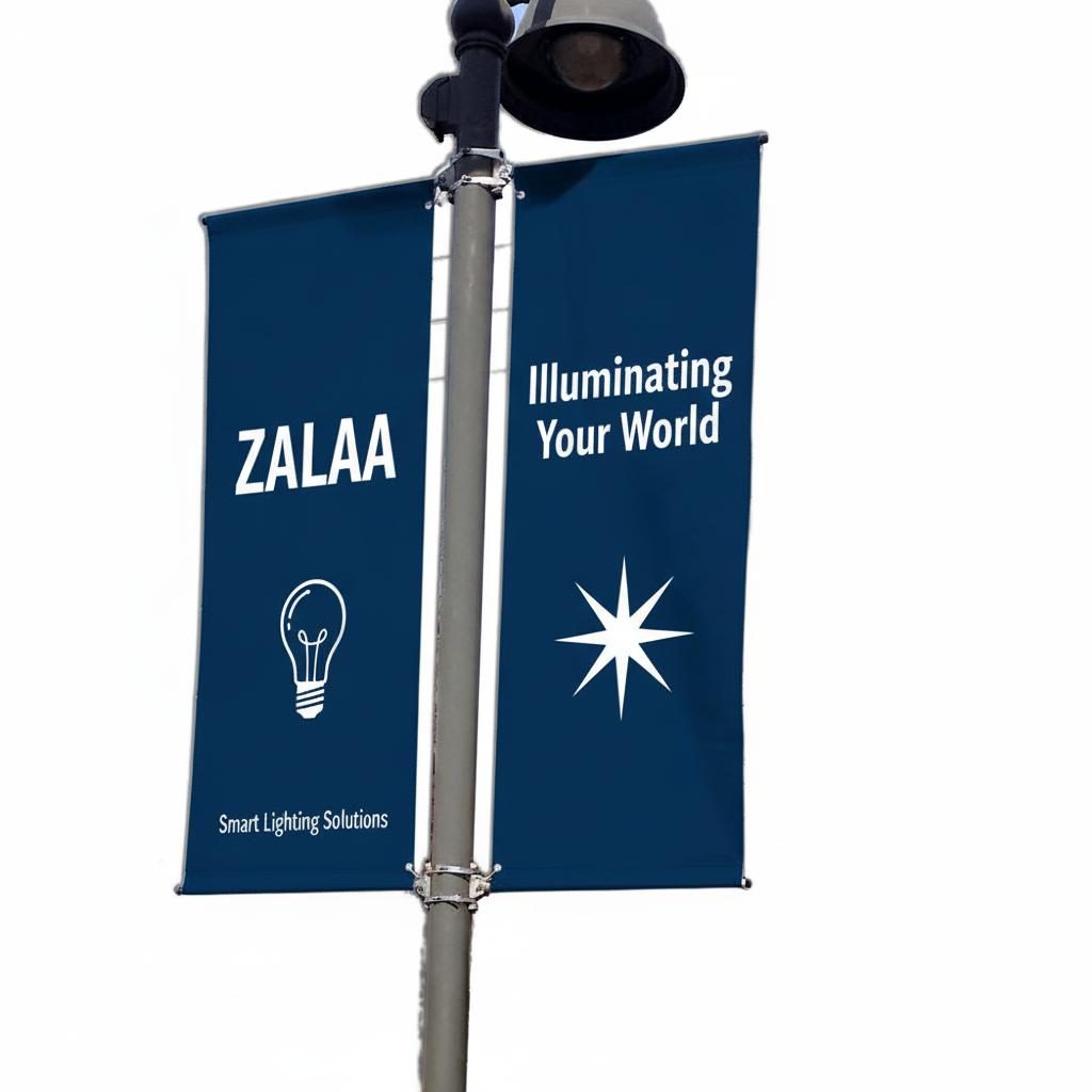 Bộ Tay Treo Banner Cột Đèn ZALAA, Giá Treo Phướn Quảng Cáo Chịu Gió