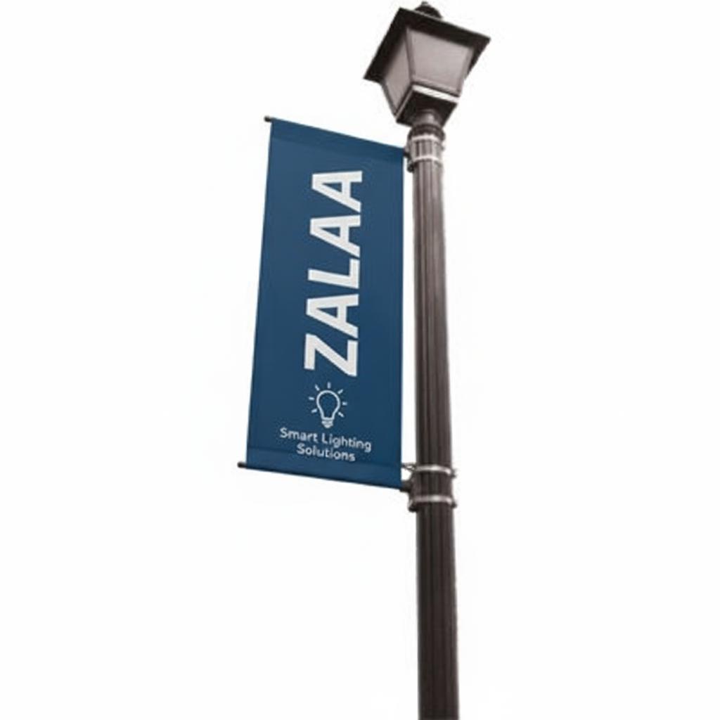 Bộ Tay Treo Banner Cột Đèn ZALAA, Giá Treo Phướn Quảng Cáo Chịu Gió