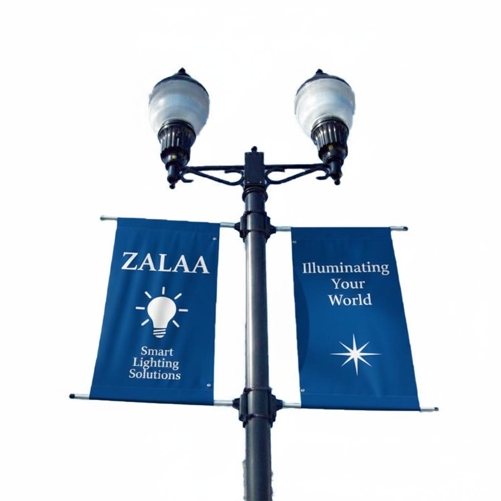 Bộ Tay Treo Banner Cột Đèn ZALAA, Giá Treo Phướn Quảng Cáo Chịu Gió
