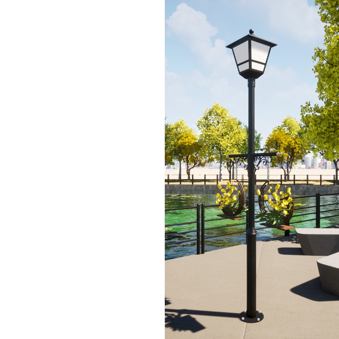 Cột Đèn Trang Trí Cảnh Quan Sân Vườn Công Viên ZALAA cao từ 3m5, 4m, 4m5... làm theo thiết kế của chủ đầu tư