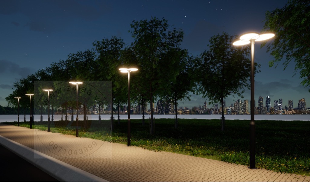 Cột đèn trang trí cảnh quan thiết kế theo Concept dự án cao 4-6m