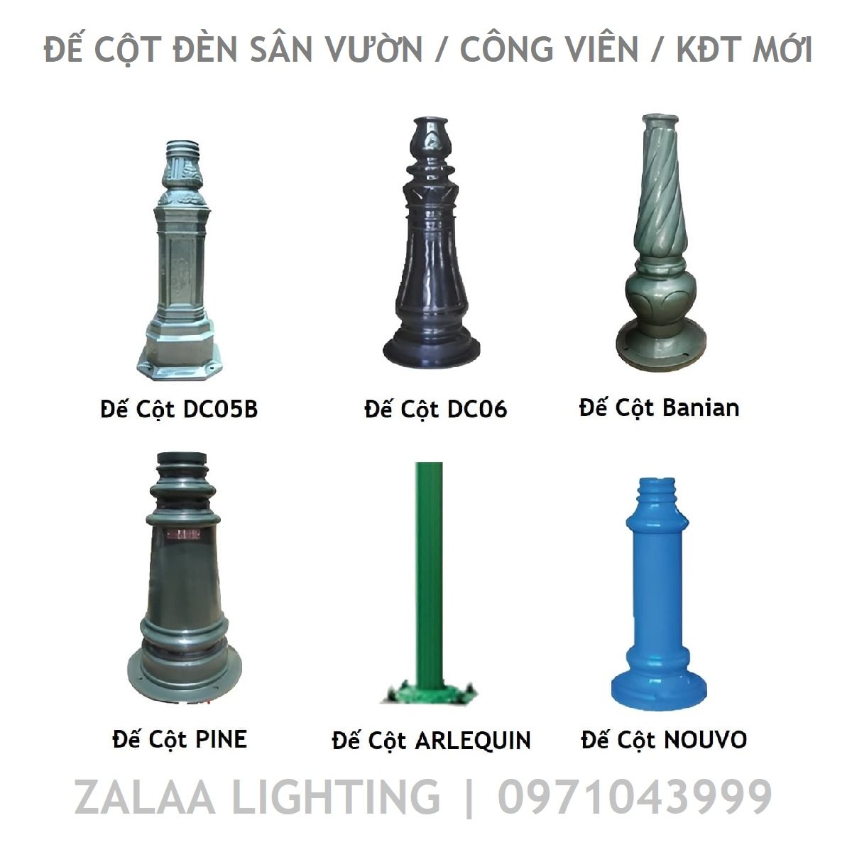 Đế Cột DC06 - Chân Đế Cột Đèn Thép Gang Bền Bỉ Chịu Lực Cao