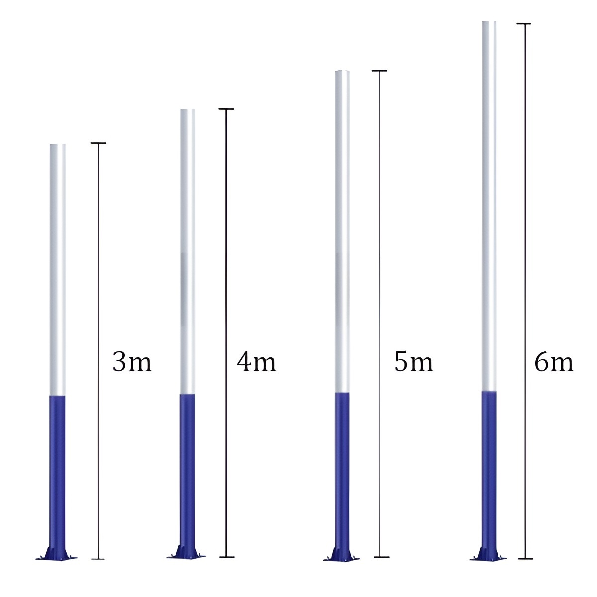 Cột Ống Thép / Trụ Sơn Tĩnh Điện cho Cột đèn từ 2m đến 6m