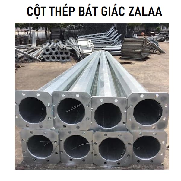 Cột Bát Giác Liền Cần Đơn 8 met bền bỉ cho đèn đường bên bờ hồ
