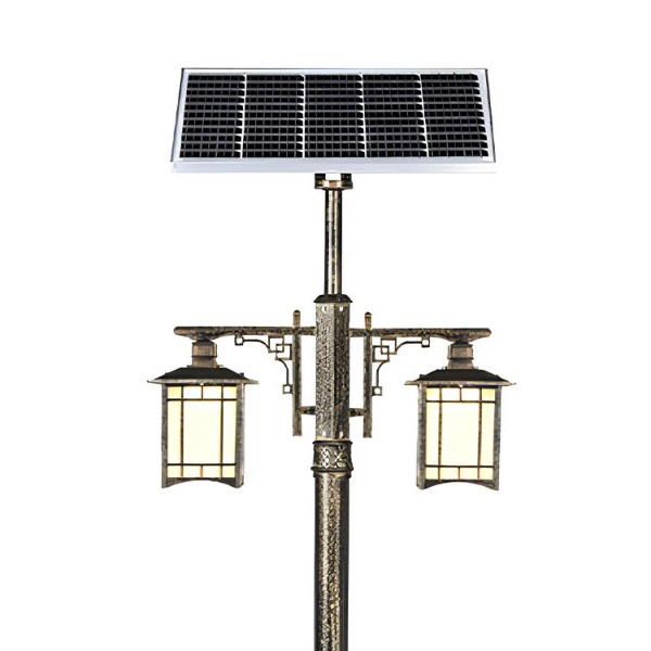 Đèn Cảnh Quan Tân Cổ Điển 2 Bóng Solar Garden Lights ZALAA OEM ZSCV-004