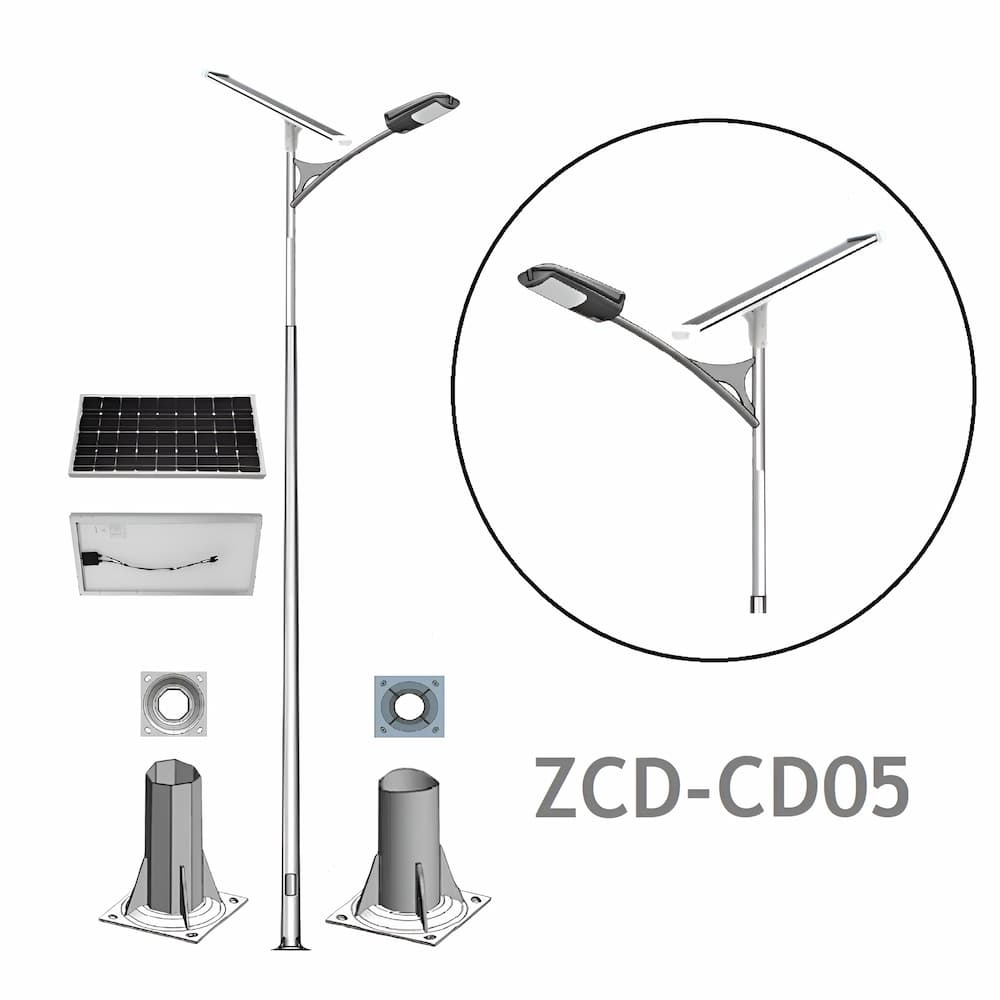 Cột Đèn Cao Áp Năng Lượng Mặt Trời Chiếu Sáng Đường Phố