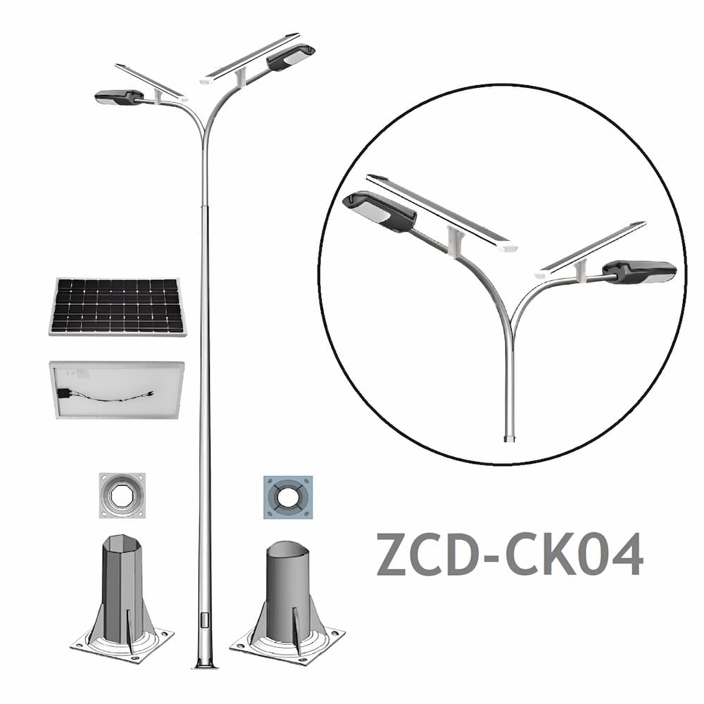 Cột Đèn Cao Áp Năng Lượng Mặt Trời Chiếu Sáng Đường Phố