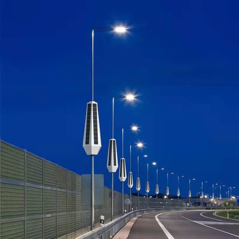 Cột Đèn Đường Năng Lượng Mặt Trời Tầm Pin Dọc Vertical Solar Light ZSR-13 Smart City