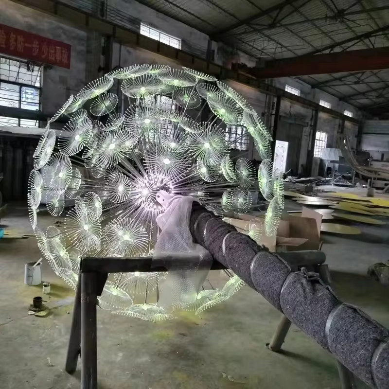 Cột Đèn Inox Cao 6M, 7M, 7,5M Sử dụng Treo Bông Hoa Bồ Công Anh Dandelion Ngoài Trời