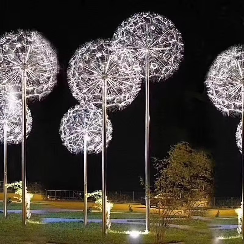 Cột Đèn Inox Cao 6M, 7M, 7,5M Sử dụng Treo Bông Hoa Bồ Công Anh Dandelion Ngoài Trời