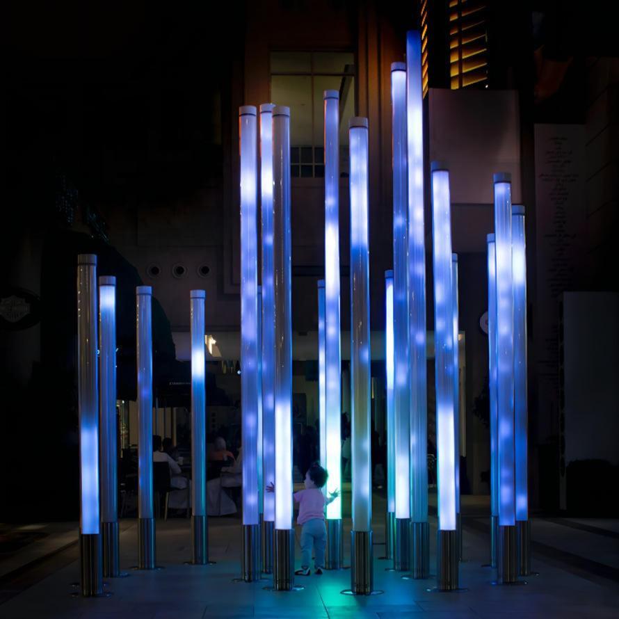 Cột Đèn LED 3D Tương Tác Thông Minh ZALAA – Hiệu Ứng Nhạc & Cảm Biến (Streaming Light Column)