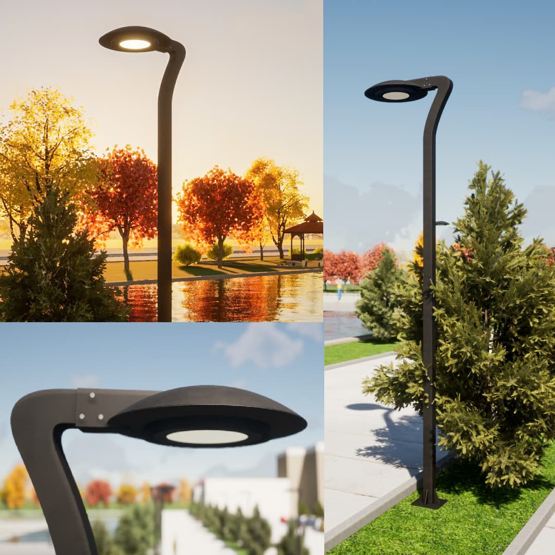 Cột Đèn LED Trang Trí Công Viên Hiện Đại, Khu Đô Thị Mới ZALAA ZCV-H4500 40-60W OEM Theo Yêu Cầu