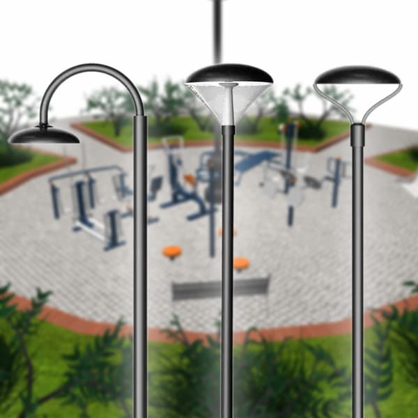 Cột Đèn LED Zalaa 30-50W H3,5-5m chiếu sáng khu tập luyện thể dục thể thao ngoài trời