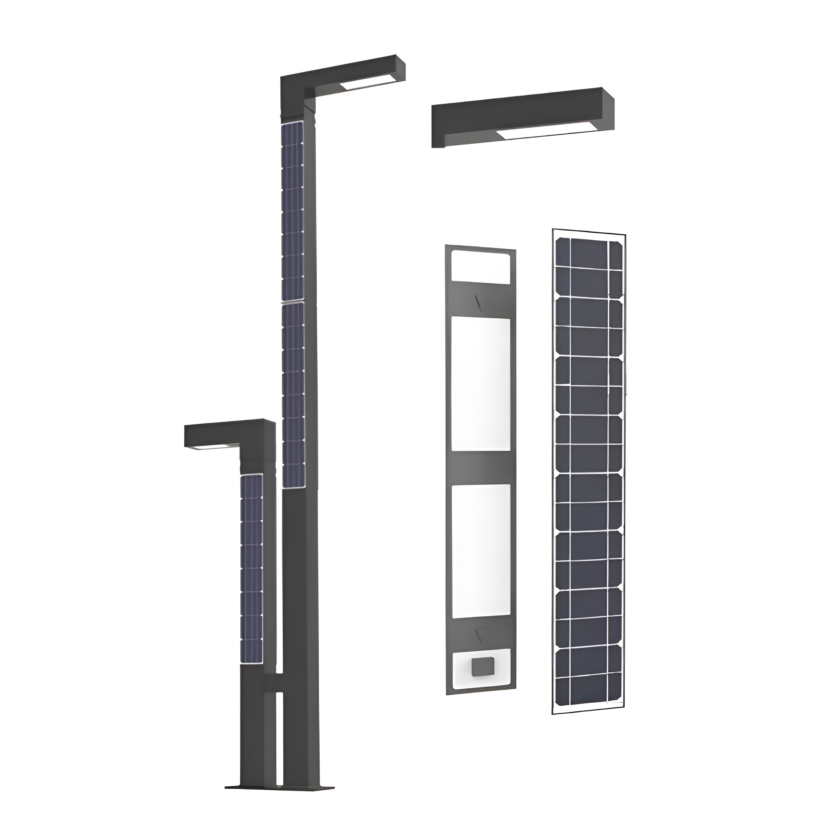 Cột Đèn Năng Lượng Mặt Trời Dọc Vertical Solar Light ZSR-05 30W H4,4M+2M