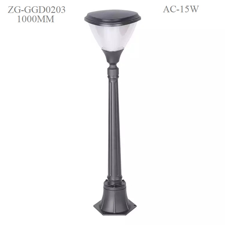 Cột Đèn Năng Lượng Mặt Trời ZG-GGD0203 ZALAA cao từ 1m-2m6 chiếu sáng cảnh quan sân vườn